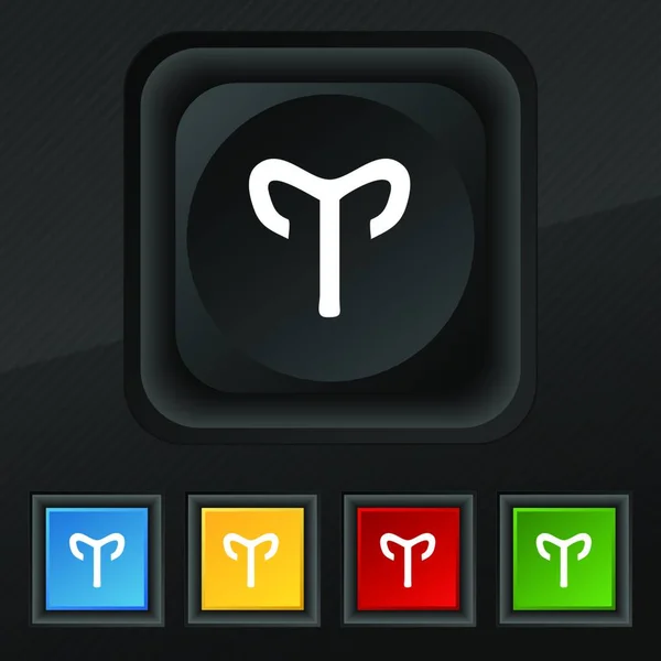 Zodiac Aries Icon Symbol Web Simple Illustration — Stock Vector