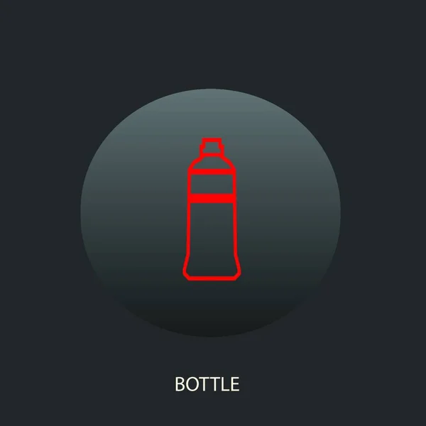 Icon Bottle Vector Illustration Simple Design — Stock Vector