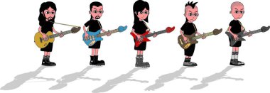 karikatür adamlar karakter vektör illüstrasyonu