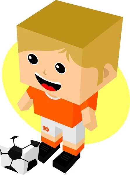 Ποδόσφαιρο Παίκτης Πρότυπο Διάνυσμα Για Σχεδιασμό Ιστοσελίδων — Διανυσματικό Αρχείο