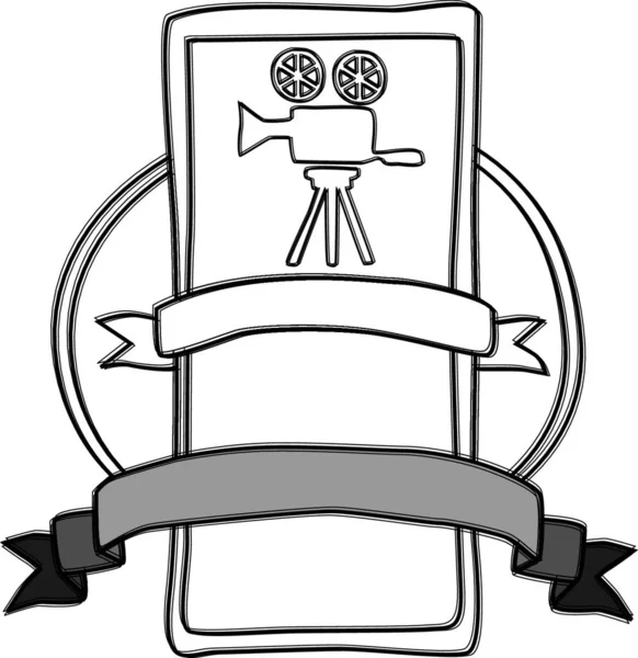 Videokamera Ikonjának Illusztrációja — Stock Vector