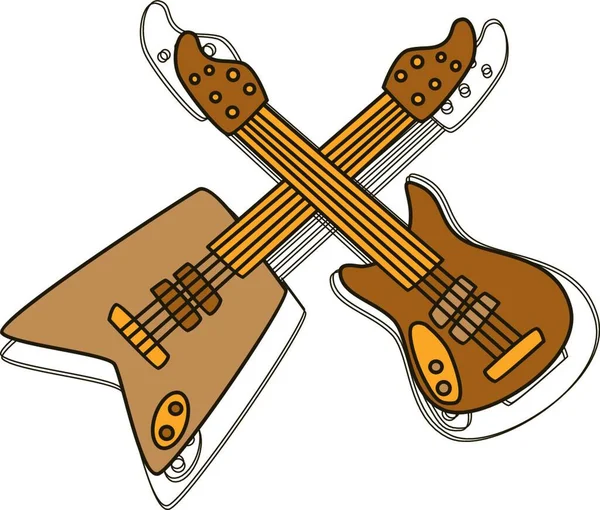 Ilustração Arte Guitarra — Vetor de Stock