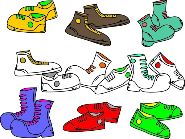 Illustration Sneakers Set — Stock vektor