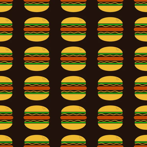 Illustration Hamburger Art Pattern — Stock Vector