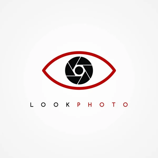 Fotoğrafçılık Sembolü Teması Logo — Stok Vektör