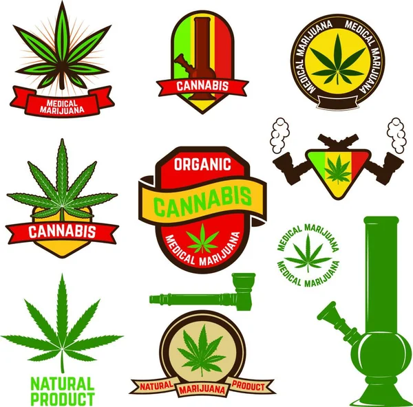Illustrazione Della Cannabis — Vettoriale Stock