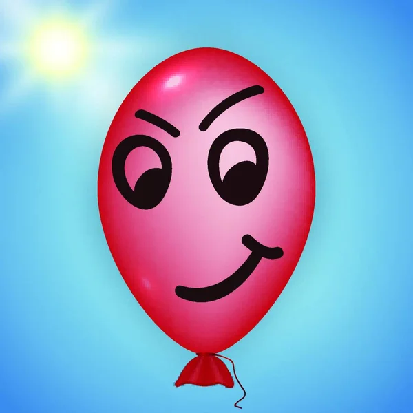 红色愤怒气球的例子 — 图库矢量图片