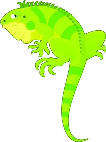 Ikona Iguana Kreskówki Ilustracja Wektor — Wektor stockowy