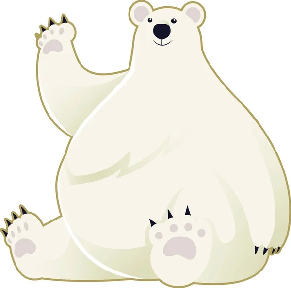 Illustration Des Weißen Bären — Stockvektor