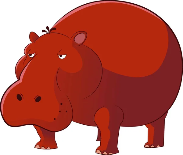 Hippopotamus Icon Vector Illustration — Stock Vector