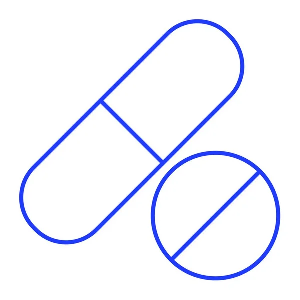 Pictogram Tabletten Witte Achtergrond — Stockvector