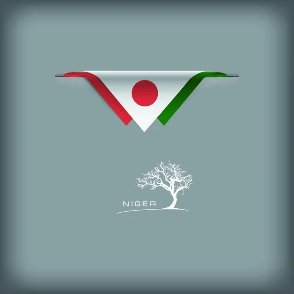Σύμβολο Νίγηρας Πολύχρωμη Διανυσματική Απεικόνιση — Διανυσματικό Αρχείο