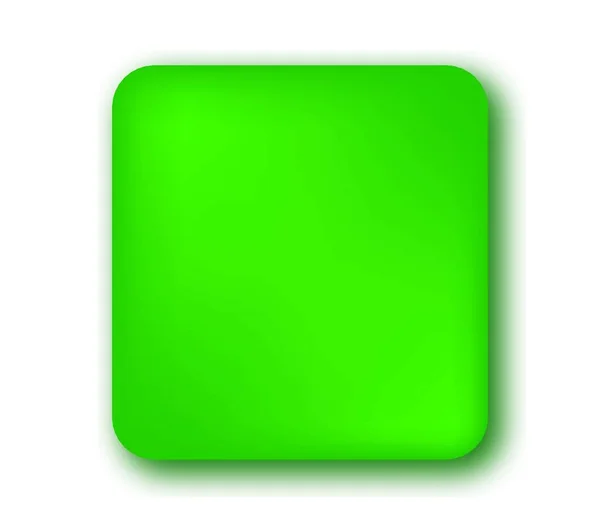 Ilustração Vetor Botão Branco Verde — Vetor de Stock