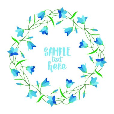 Yaz çiçeği campanula modern vektör çizimi