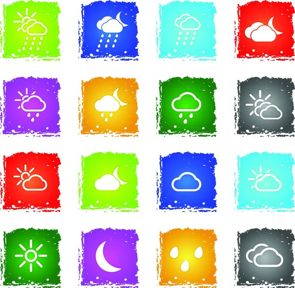Weather Simply Icons Colorful Vector — Stock Vector