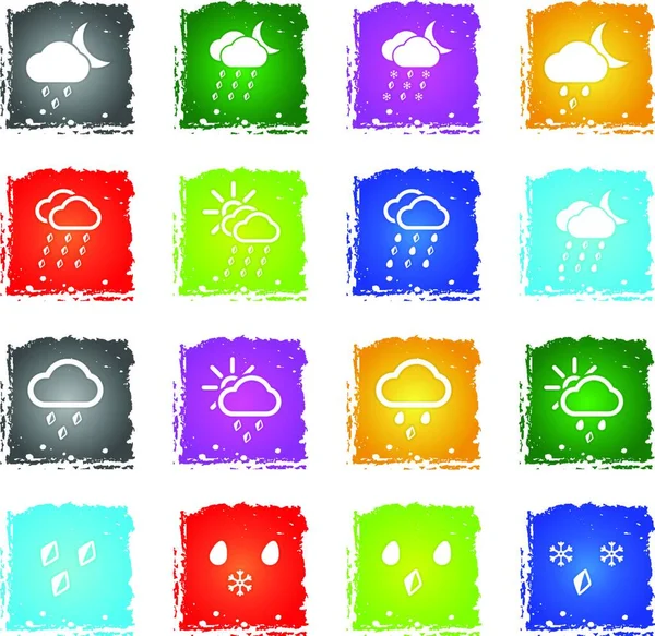 Weather Simply Icons Colorful Vector — Stock Vector