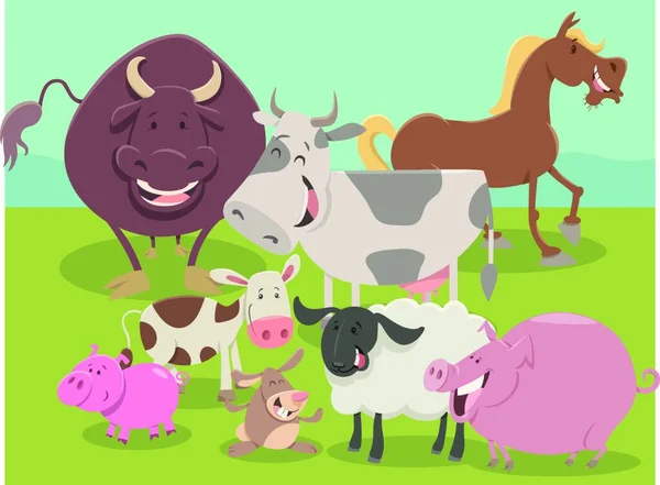 Grupa Znaków Zwierząt Farm — Wektor stockowy