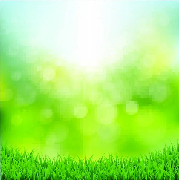 Zielone Abstrakcyjne Tło Efektem Bokeh Kopiowanie Przestrzeni Baner Okładka — Wektor stockowy