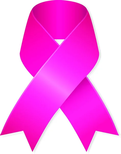 Pink Cancer Ribbon Vector Illustration — Stock Vector
