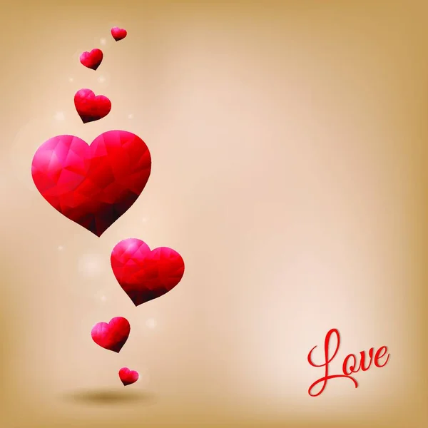 Love Hearts Vector Illustration Design — Stock Vector