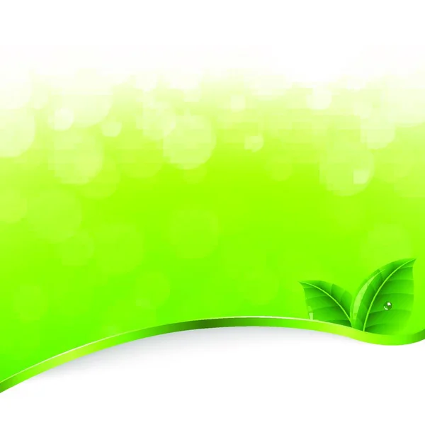 Fondo Abstracto Verde Con Efecto Bokeh Cubierta Banner Espacio Copia — Vector de stock