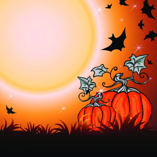 Halloween Party Achtergrond Kleurrijke Vector Illustratie — Stockvector