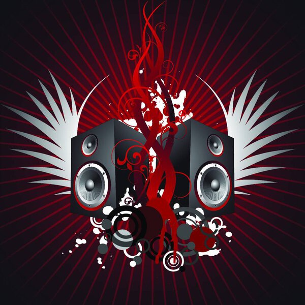 мегабасс, современная графическая иллюстрация