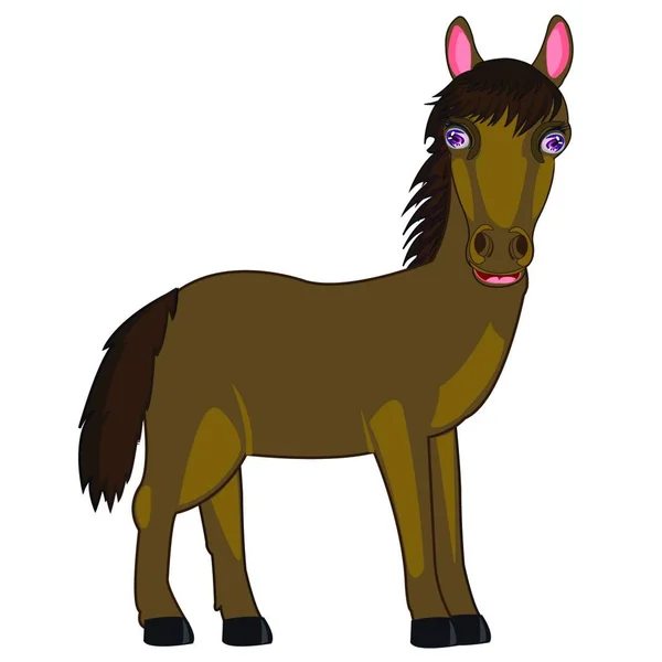 Zwavel Paard Vector Illustratie Eenvoudig Ontwerp — Stockvector