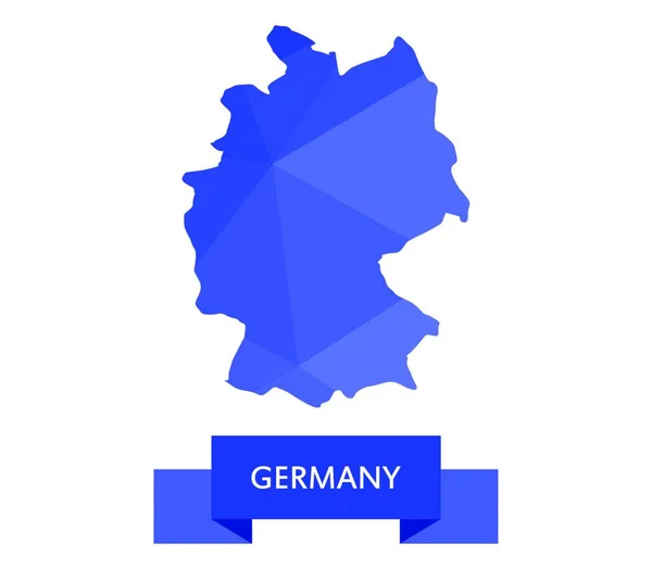 Alemania Mapa Vector Ilustración Diseño Simple — Vector de stock