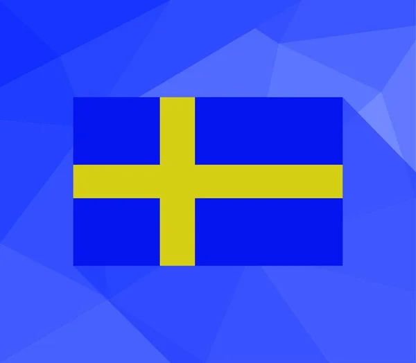 Schwedische Flagge Vektorillustration Einfaches Design — Stockvektor