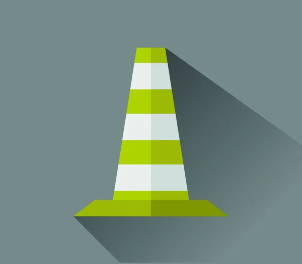 Cone Tráfego Ilustração Vetorial Design Simples — Vetor de Stock