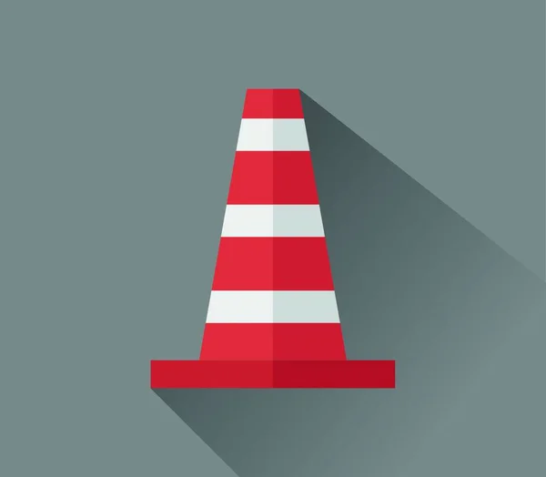 Cone Tráfego Ilustração Vetorial Design Simples — Vetor de Stock