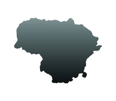 Litvanya haritası, vektör illüstrasyonu basit tasarım