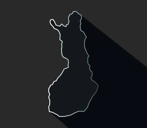 Finland Map Ilustração Vetorial Design Simples — Vetor de Stock