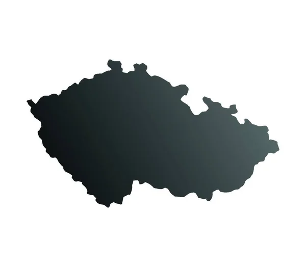 Csehország Térkép Vektor Illusztráció Egyszerű Tervezés — Stock Vector
