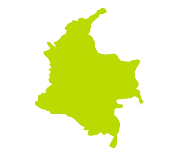 Mapa Colombia Vector Ilustración Diseño Simple — Archivo Imágenes Vectoriales