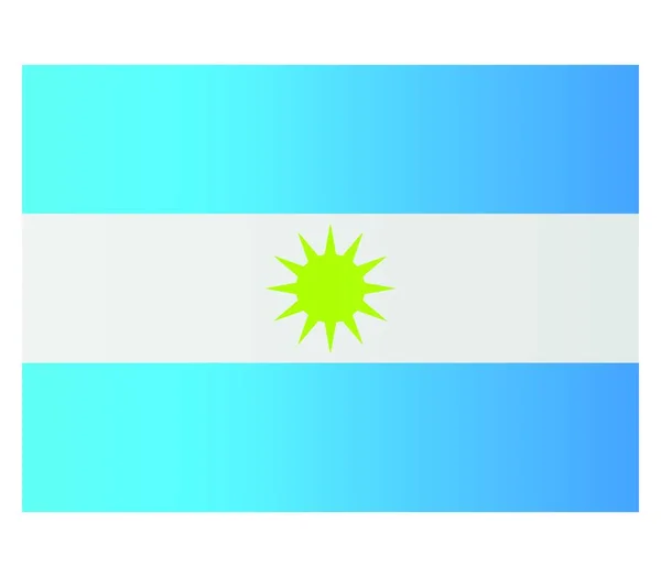 Argentijnse Vlag Vector Illustratie Eenvoudig Ontwerp — Stockvector