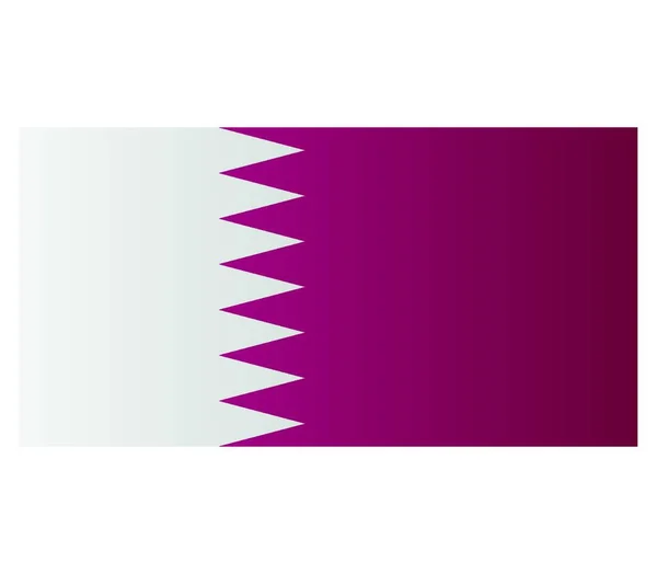Vlajka Kataru Vektorová Ilustrace Jednoduchá Konstrukce — Stockový vektor