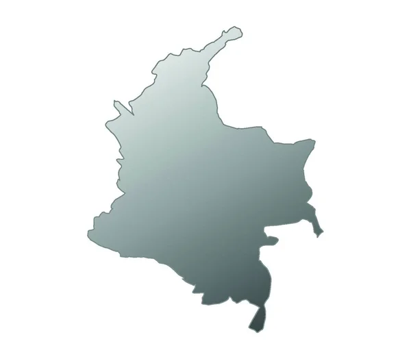 Colômbia Mapa Ilustração Vetorial Design Simples —  Vetores de Stock