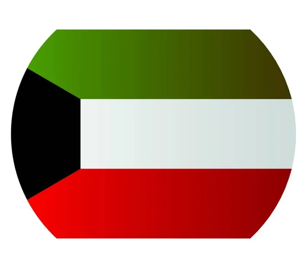 Kuwejt Flaga Wektor Ilustracja Prosty Projekt — Wektor stockowy