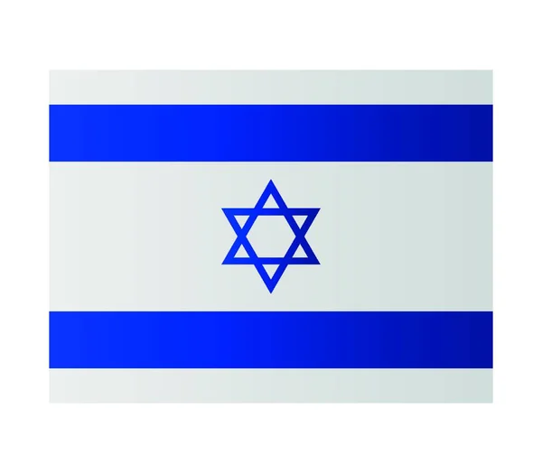 イスラエル国旗ベクトルイラストシンプルなデザイン — ストックベクタ