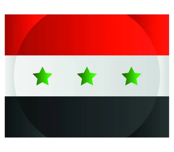 Irakische Flagge Vektorillustration Einfaches Design — Stockvektor