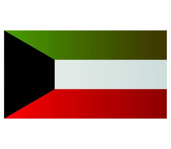 Kuwait Bandiera Illustrazione Vettoriale Design Semplice — Vettoriale Stock