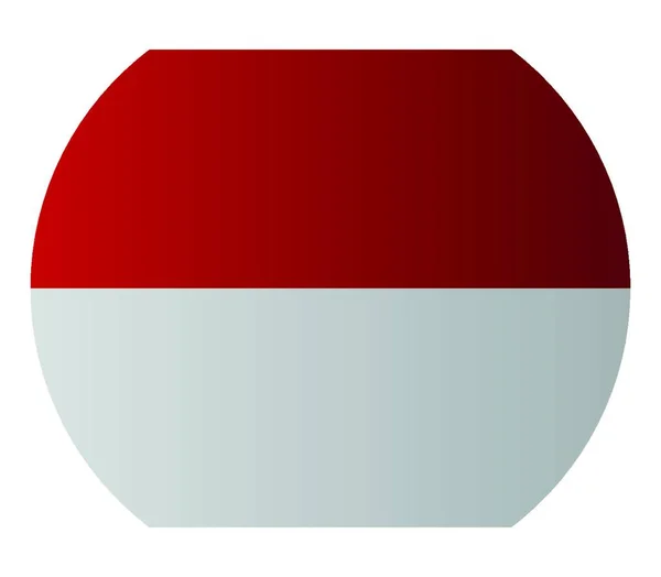 Vlajka Indonésie Vektorová Ilustrace Jednoduchá Konstrukce — Stockový vektor