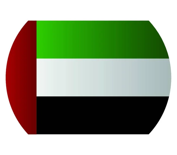 Emirati Bandera Árabe Vector Ilustración Diseño Simple — Archivo Imágenes Vectoriales