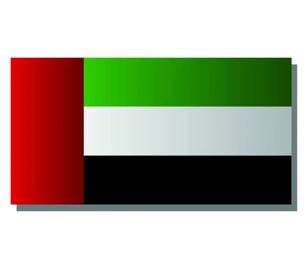Emirati Bandera Árabe Vector Ilustración Diseño Simple — Archivo Imágenes Vectoriales