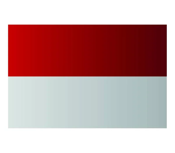 Флаг Индонезии Векторная Иллюстрация Простой Дизайн — стоковый вектор