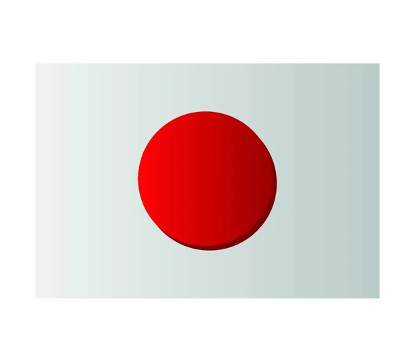 Japan Flag Vector Illustration Simple Design — Stock Vector