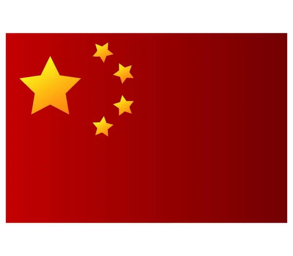 Bandera China Ilustración Vectorial Diseño Simple — Archivo Imágenes Vectoriales