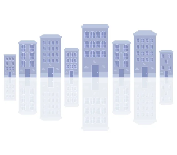 Skyline Cidade Ilustração Vetorial Design Simples — Vetor de Stock